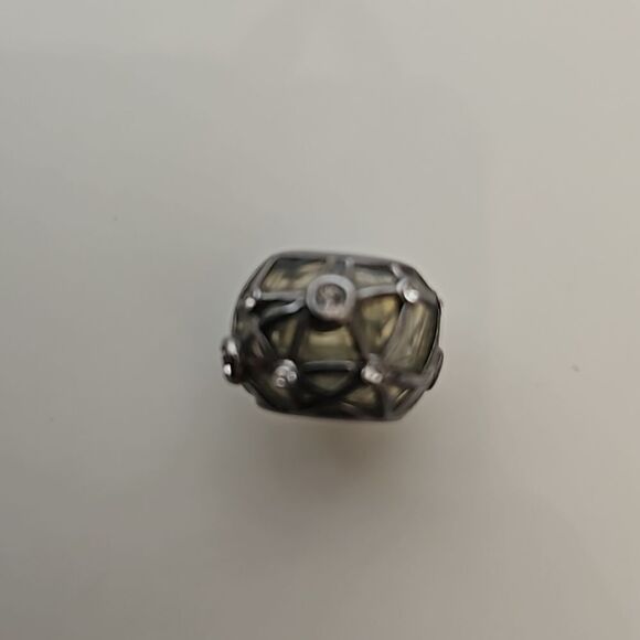 Chamilia Glass Charm With White Stone 925 Stamped - Picture 10 of 16